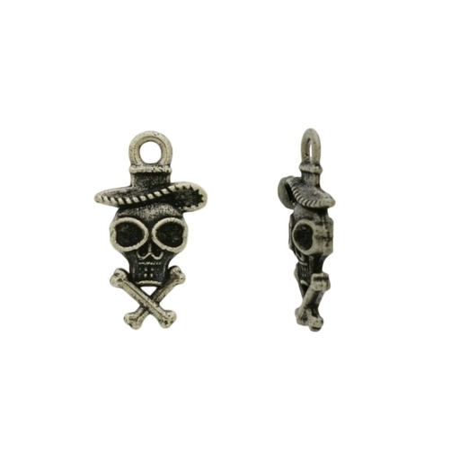 [120600000] Colgante calavera pirata 18x11mm