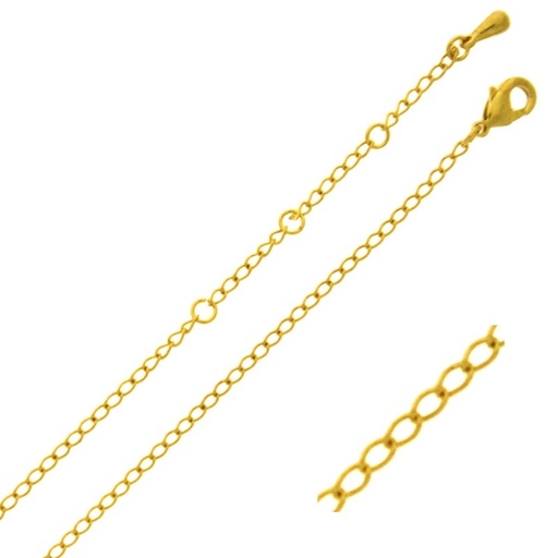 [542580000] Choker necklace 47 cms adjustable. Brass chain width 1,7mm.