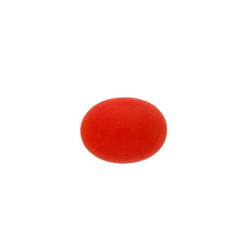 [750091900] Stone oval cabochon 8x10mm flat base coral colour