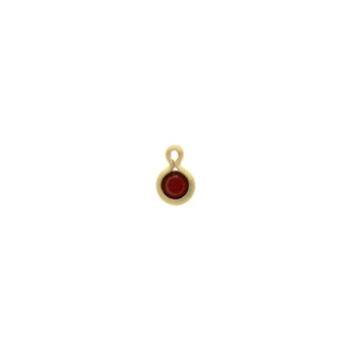 [124061600] Round strass setting Ø6mm with ring. Siam colour.