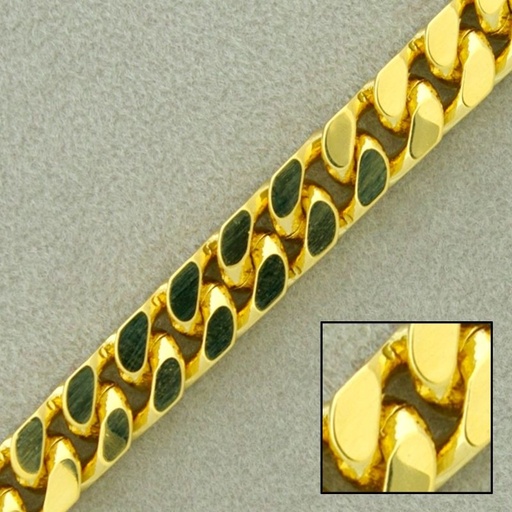 [522540000] Flat curb brass chain width 8,9mm