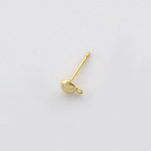 [113380400] Ear stud Ø 4mm half ball with loop