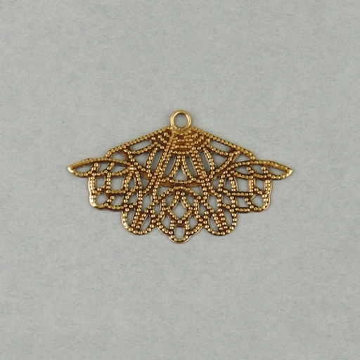 [115410000] Fornitura filigrana abanico con anilla 25x43mm