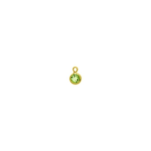 [124041500] Round strass setting Ø4mm with ring. Peridot colour.