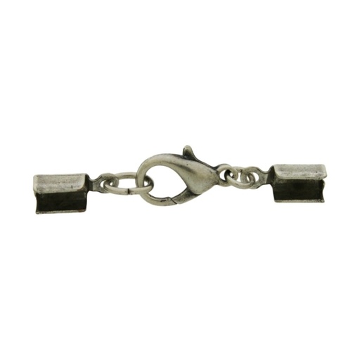[915940000] Set fermoir mousqueton 14mm + 2 embouts à écraser pour cordon Ø 4mm