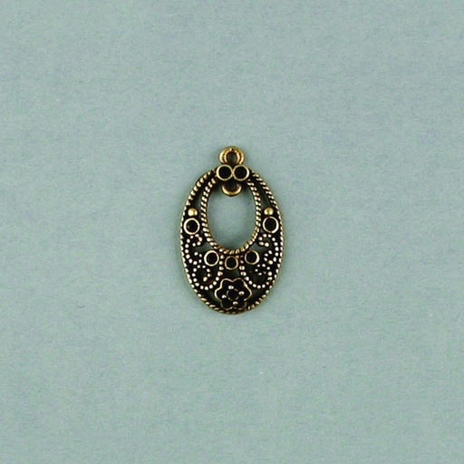[116690000] Filigree finding 32x20mm with 13 sockets to strass