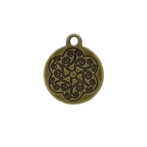 [129080000] Pendentif rond 22x19mm