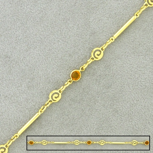 [928500400] Bead brass chain width 5mm