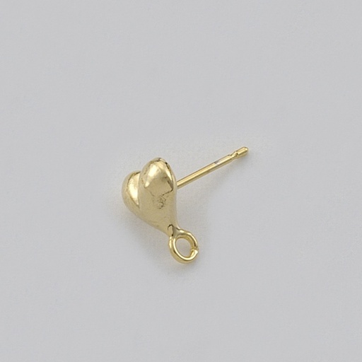 [113430800] Ear stud Ø 5mm heart with loop