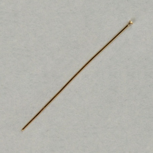 [110756000] Alfiler de latón largo 62mm. Hilo Ø 0,6mm. Medida de la cabeza plana Ø 1,75mm.