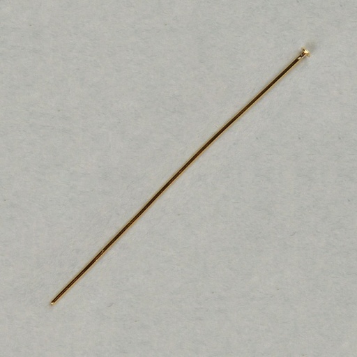 [110756000] Brass headpin 62mm. Wire Ø 0,6mm. Flat head Ø 1,75mm.