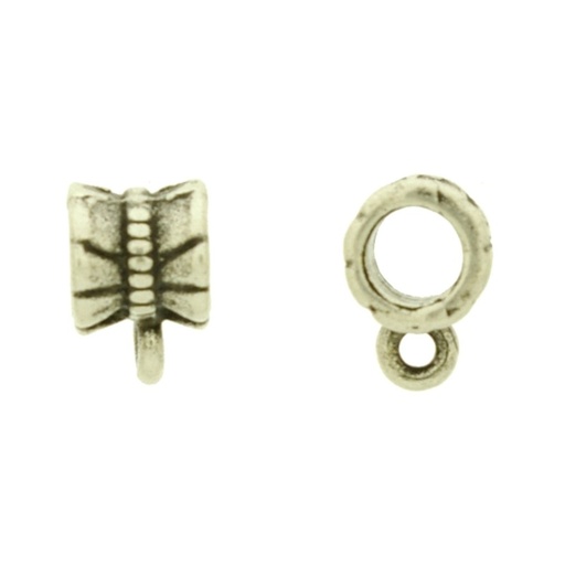[120380000] Metal bead 10x7mm 1 ring. Hole Ø 4mm