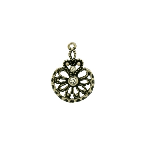 [119640000] Filigree finding 24x18mm with 2 sockets for strass