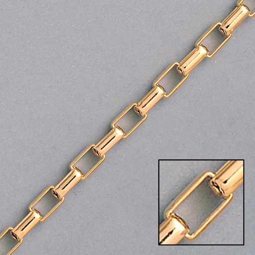 [523400000] Cadena de latón veneciana rectangular ancho 5mm