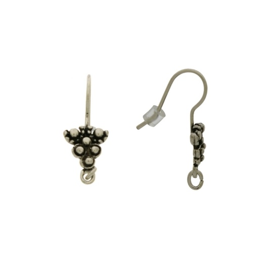 [635049900] Boucle d'oreille crochet fil ornement largeur 9mm