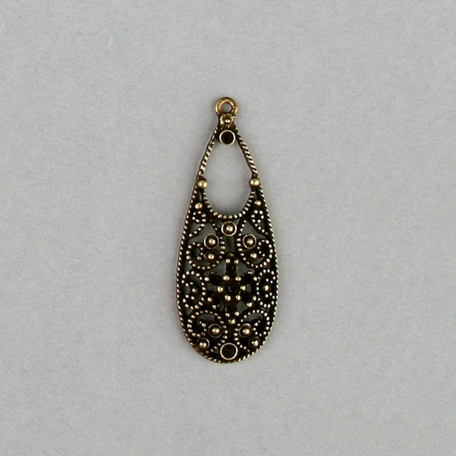 [119730000] Filigree finding 51x20mm with 8 sockets to strass