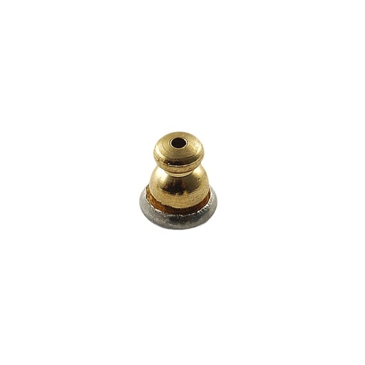 [110313100] Earring clutch 6x5mm, gold plated nickel free to Ø0,7mm earring post