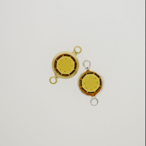 [750190400] Round strass diam. 8mm topaz colour. Length 15mm