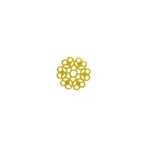 [121280000] Round filigree metal component Ø15mm