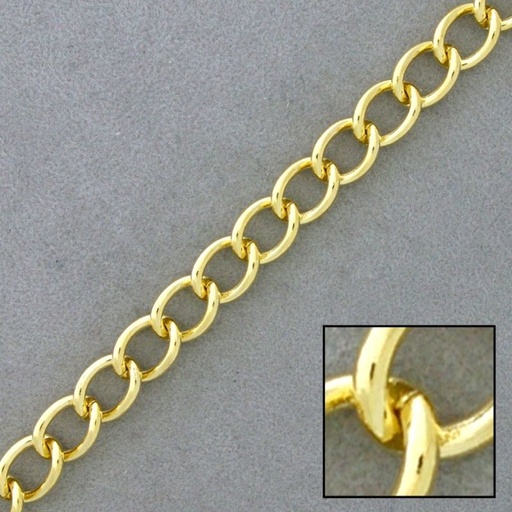 [520050000] Curb brass chain width 7,7mm