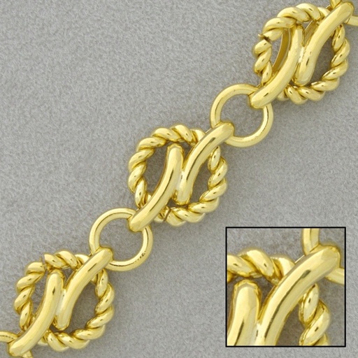 [524960000] Large link brass chain width 14,2mm