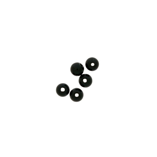 [445030200] Bola de vidrio Ø3mm color negro. Agujero pasado.