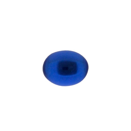 [750090300] Stone oval cabochon 8x10mm flat base sapphire colour