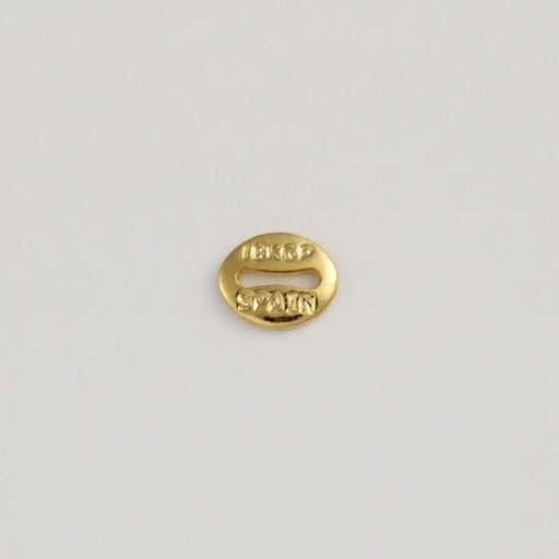[117980000] Plaque engraved 18KGP SPAIN" 4x6mm"