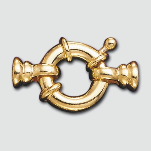 [228041600] Fermoir bouée Ø 16mm + 2 embouts pour perles Ø 6mm
