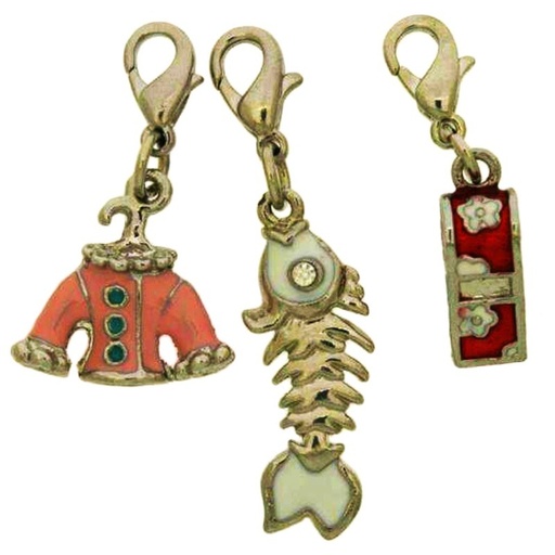 [125010200] Pack 3 enamelled pendants (nickel free)