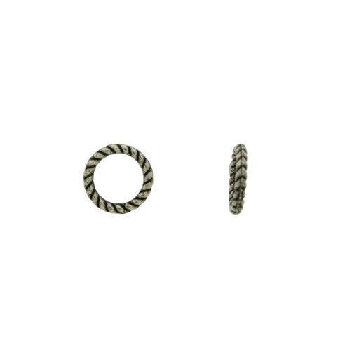 [120730000] Zamak twisted thread ring Ø 9mm