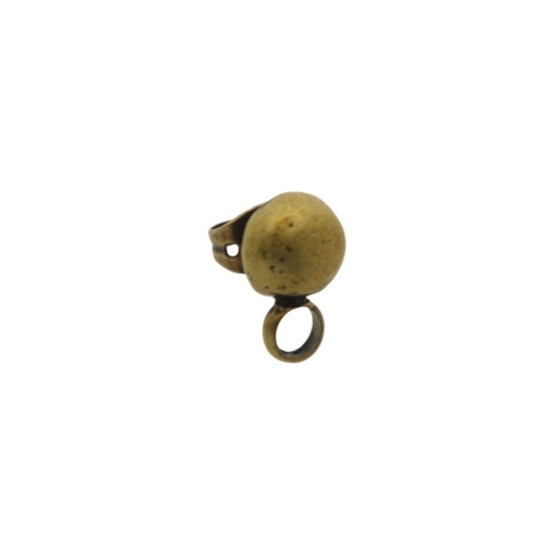 [915430000] Round ear stud Ø 10mm with loop