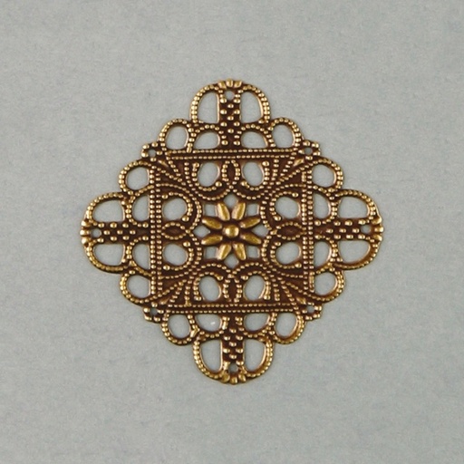 [115450000] Square filigree metal component 35x35mm