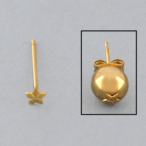 [111752300] Ø3,8mm star ear post to 6 to 12mm beads.