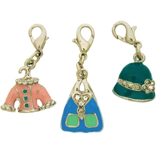 [125011000] Pack 3 enamelled pendants (nickel free)