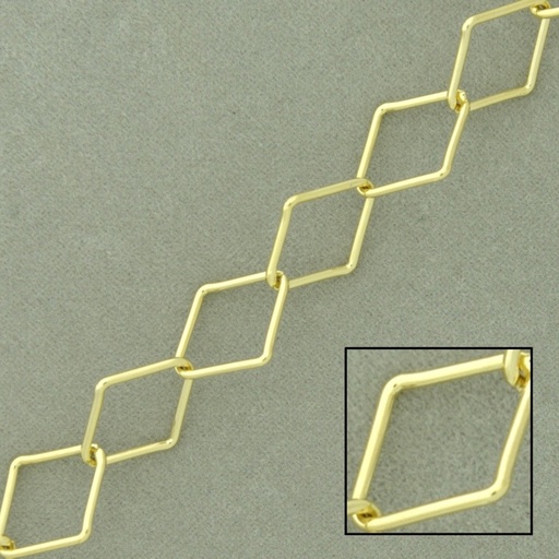 [529060000] Rhombus link brass chain width 10,3mm