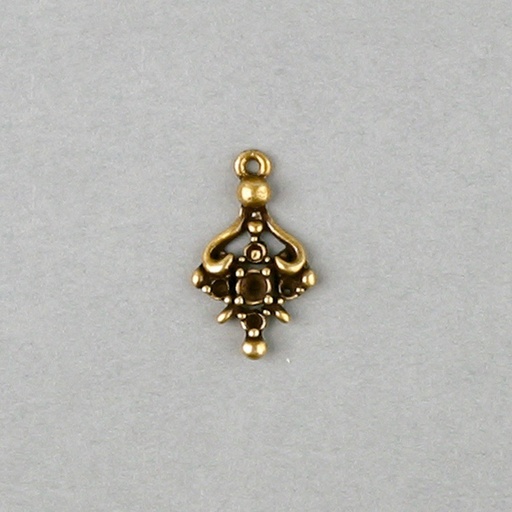 [116760000] Filigree finding 23x14mm with 4 sockets to strass