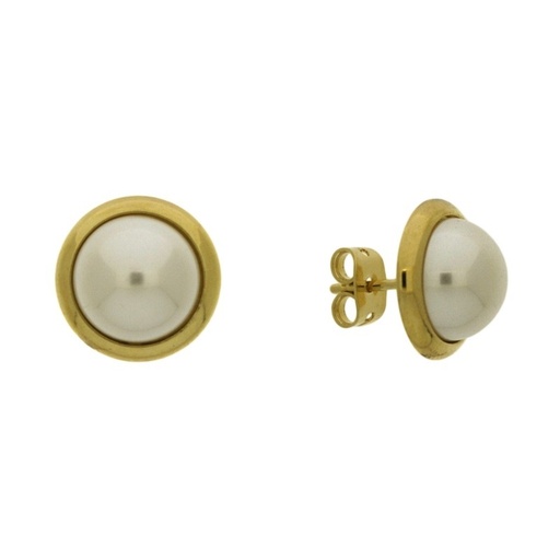 [630451000] Boucle d'oreille tige avec demi perle Ø10mm