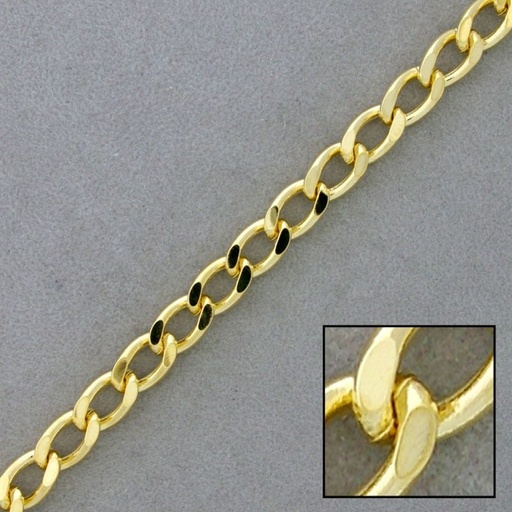 [524390000] Flat curb brass chain width 6,2mm