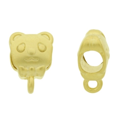 [120300000] Metal bead 14x10mm 1 ring. Hole Ø 4mm