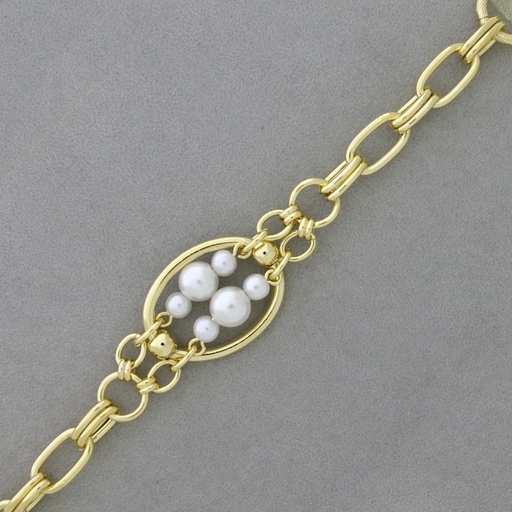 [512680000] Cadena de hierro anchura cadena 8,5mm, anchura adorno con perla 23mm
