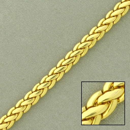 [521400000] Chaîne en laiton platé largeur 5,2mm