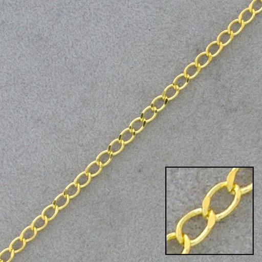 [521500000] Curb brass chain 2 faces filed width 2.6mm