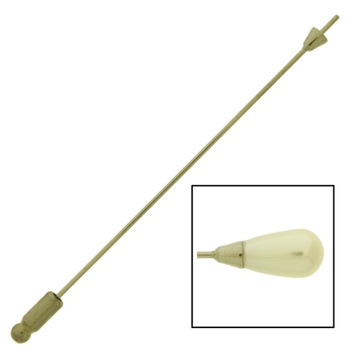 [121748000] Agujón 81mm x Ø1mm con casquilla para perla lágrima+ protector pincho