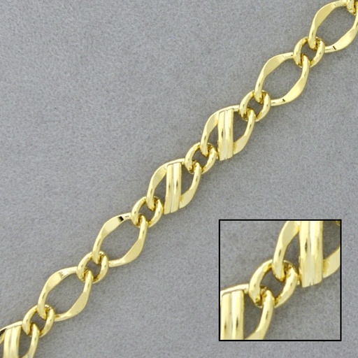[524660000] Chaîne en laiton figaro largeur 7,4mm