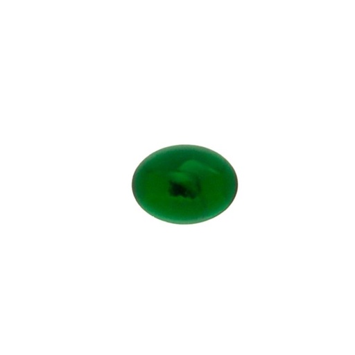 [750490900] Stone oval cabochon 6x8mm flat base emerald colour