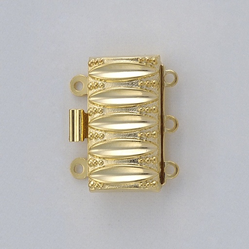 [230240300] Necklace clasp 19x16mm 3 strands
