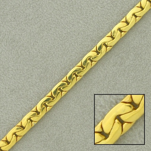 [527690000] Flat curb brass chain width 4,4mm