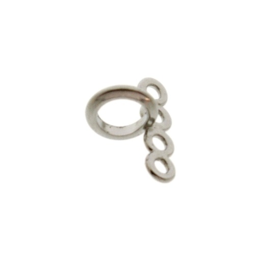 [917160000] Pewter end 11x15mm with four strands for spring ring clasp Ø16mm
