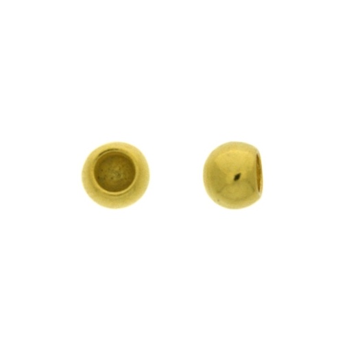 [115890600] Boule embout Ø 6mm 1/2 trou pour cordon Ø 3mm